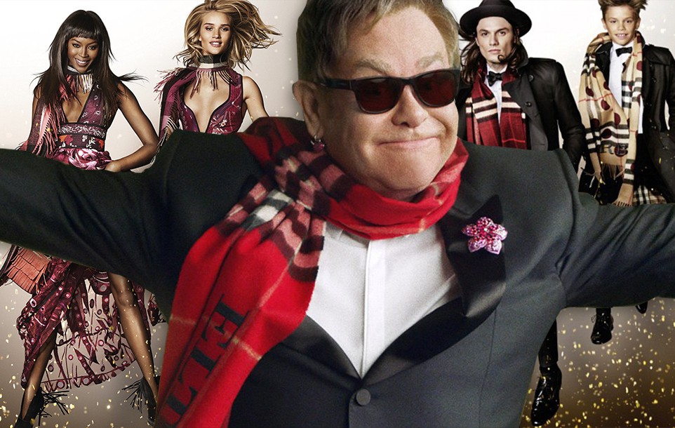 Elton John i przyjaciele w świątecznej odsłonie Burberry