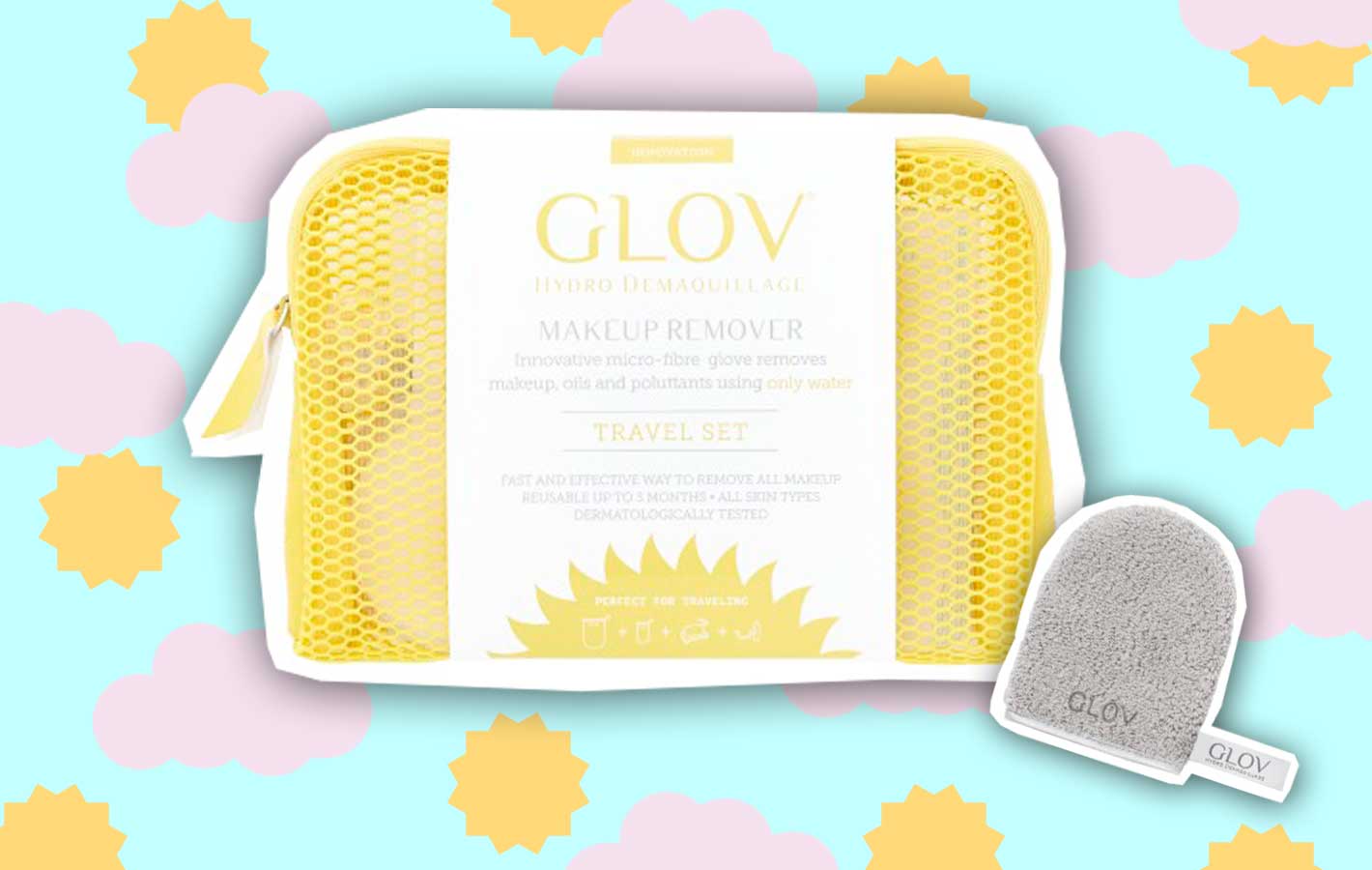 Glov Travel Set – mini produkty do zmywania makijażu