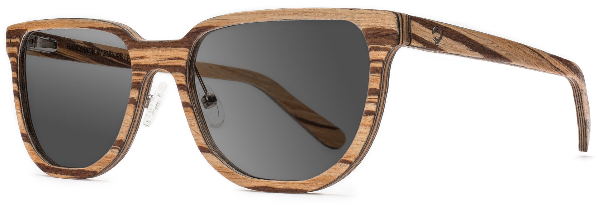 Drewniane okulary Sharp-Zebra