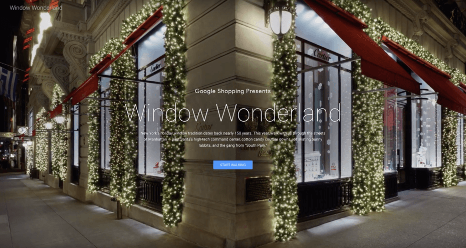 Najpiękniejsze świąteczne witryny w wirtualnej rzeczywistości Google