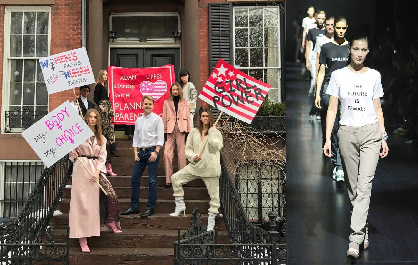 8 politycznych gestów przeciwko Trumpowi na nowojorskim tygodniu mody