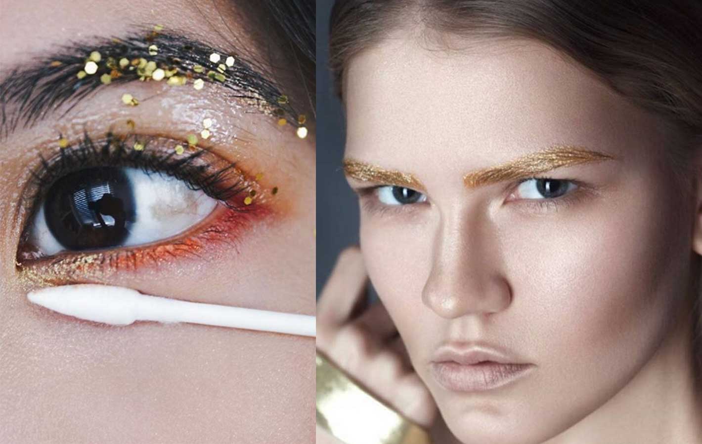 Nowy trend w makijażu: złote brwi