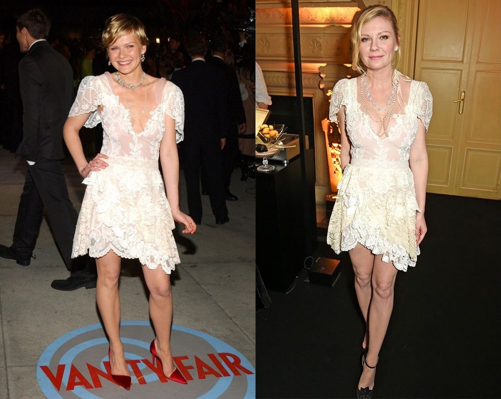 Kirsten Dunst złożyła tę samą sukienkę po 13 latach. Kiedy wyglądała lepiej? [SONDA]