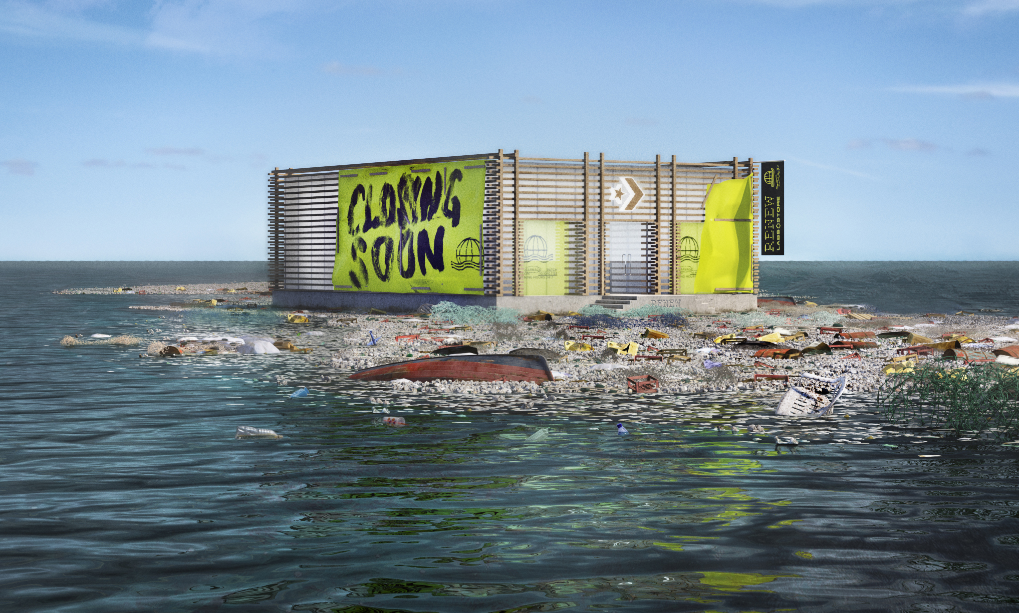 Społeczność Converse All Stars otwiera pierwszy wirtualny sklep na oceanicznym wysypisku śmieci