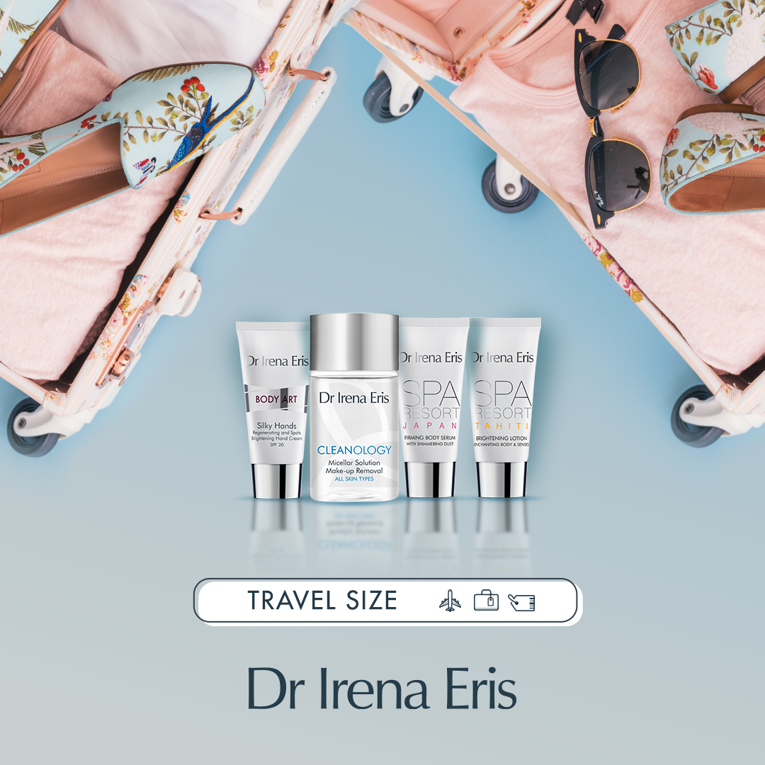 Kosmetyki marki Dr Irena Eris w wersji travel size. Idealne do wakacyjnego bagażu!