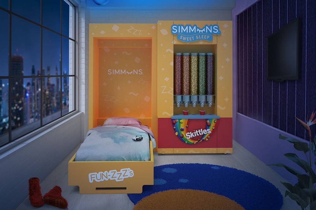 Skittles wypuszcza łóżko dozujące cukierki